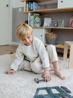 Fashion Lorena Canals Tapis rond pour enfants tufté à la main Wheels, lavable