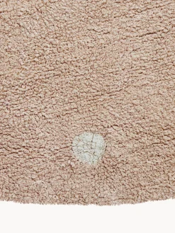 Hot Lorena Canals Tapis rond pour enfants tufté à la main Dot, lavable Vieux rose, beige clair