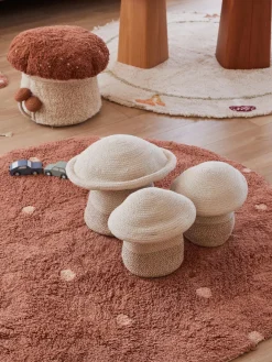 Sale Lorena Canals Tapis rond pour enfants tufté à la main Dot, lavable Terracotta, rose pâle