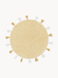 New Benuta Tapis rond tufté main avec pompons Malu