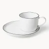 Clearance Broste Copenhagen Tasse artisanale en porcelaine avec sous-tasse Salt