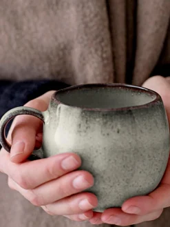 Clearance Bloomingville Tasse artisanale Sandrine Grège, chiné