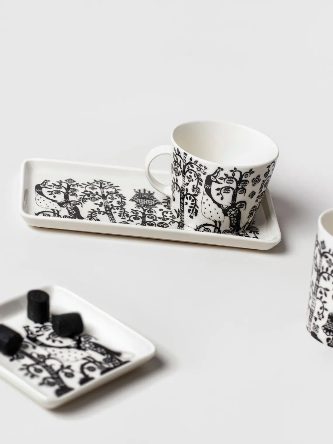 New iittala Tasse en porcelaine Taika, 200 ml Noir, blanc