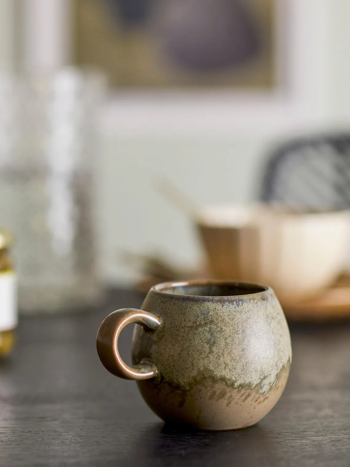 Best Bloomingville Tasse émaillée artisanale Paula Tons bruns