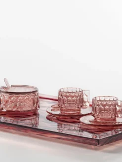Best Kartell Tasses à café avec sous-tasses Jellies, 4 pièces Rose