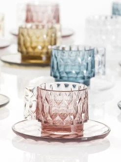 Best Kartell Tasses à café avec sous-tasses Jellies, 4 pièces Rose