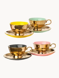 Best Pols Potten Tasses à café avec sous-tasses Legacy, 8 élém.