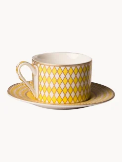 Clearance Pols Potten Tasses à café avec sous-tasses Chess, 4 élém.