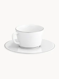 New Meissen Tasses à café XS avec sous-tasses en porcelaine Vitruv, 2 pièces