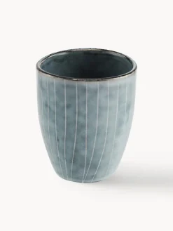 Clearance Broste Copenhagen Tasses à expresso artisanales Nordic Sea, 6 pièces Gris-bleu, chiné