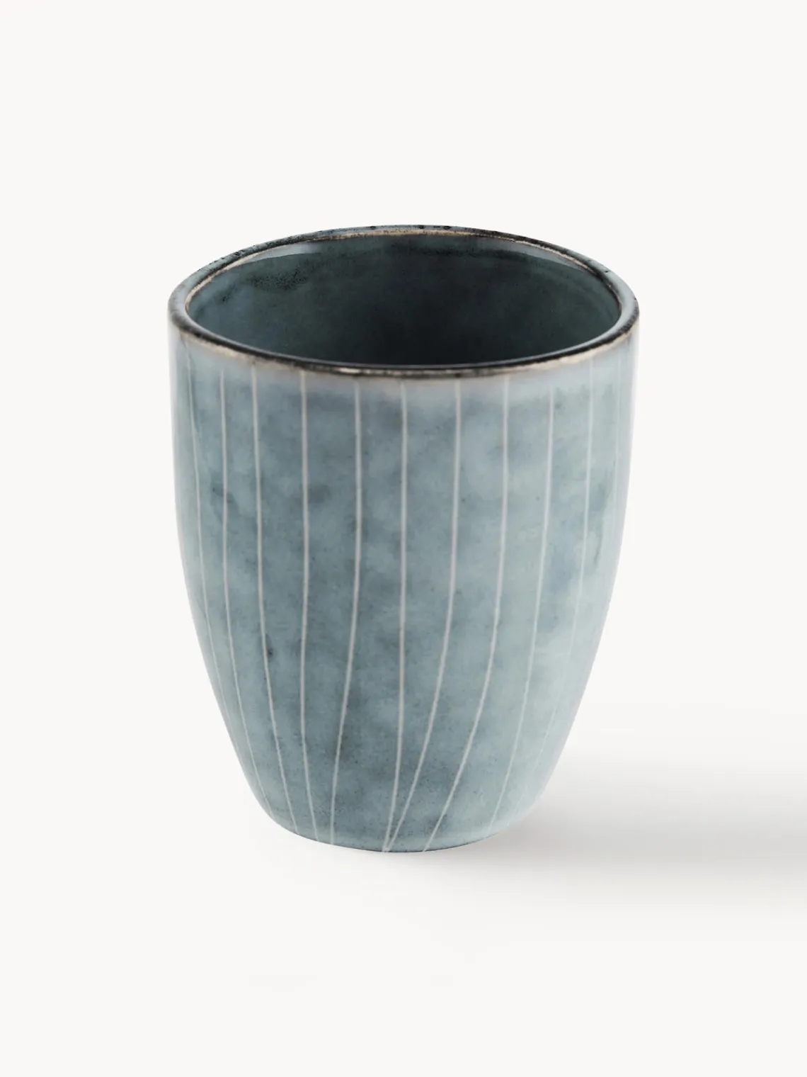 Clearance Broste Copenhagen Tasses à expresso artisanales Nordic Sea, 6 pièces Gris-bleu, chiné
