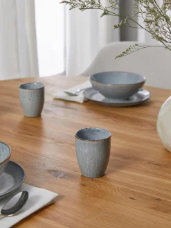 Clearance Broste Copenhagen Tasses à expresso artisanales Nordic Sea, 6 pièces Gris-bleu, chiné