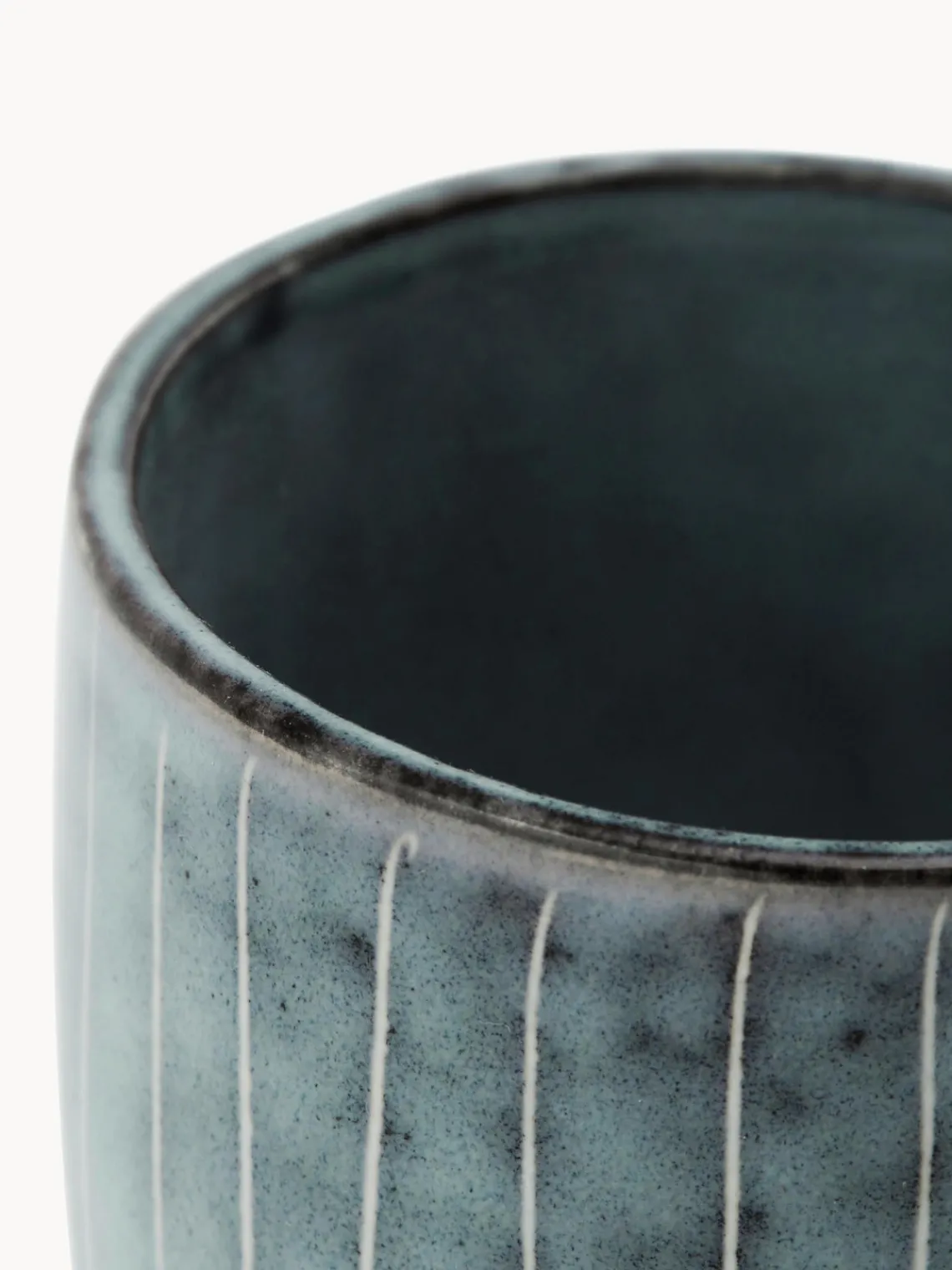 Clearance Broste Copenhagen Tasses à expresso artisanales Nordic Sea, 6 pièces Gris-bleu, chiné