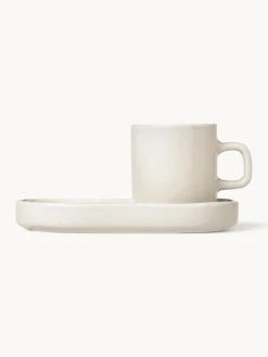 Outlet blomus Tasses à expresso avec sous-tasses Pilar, 2 pièces