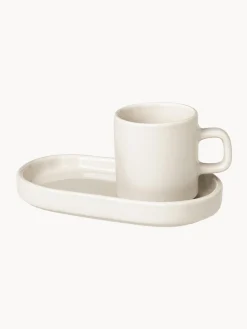 Outlet blomus Tasses à expresso avec sous-tasses Pilar, 2 pièces