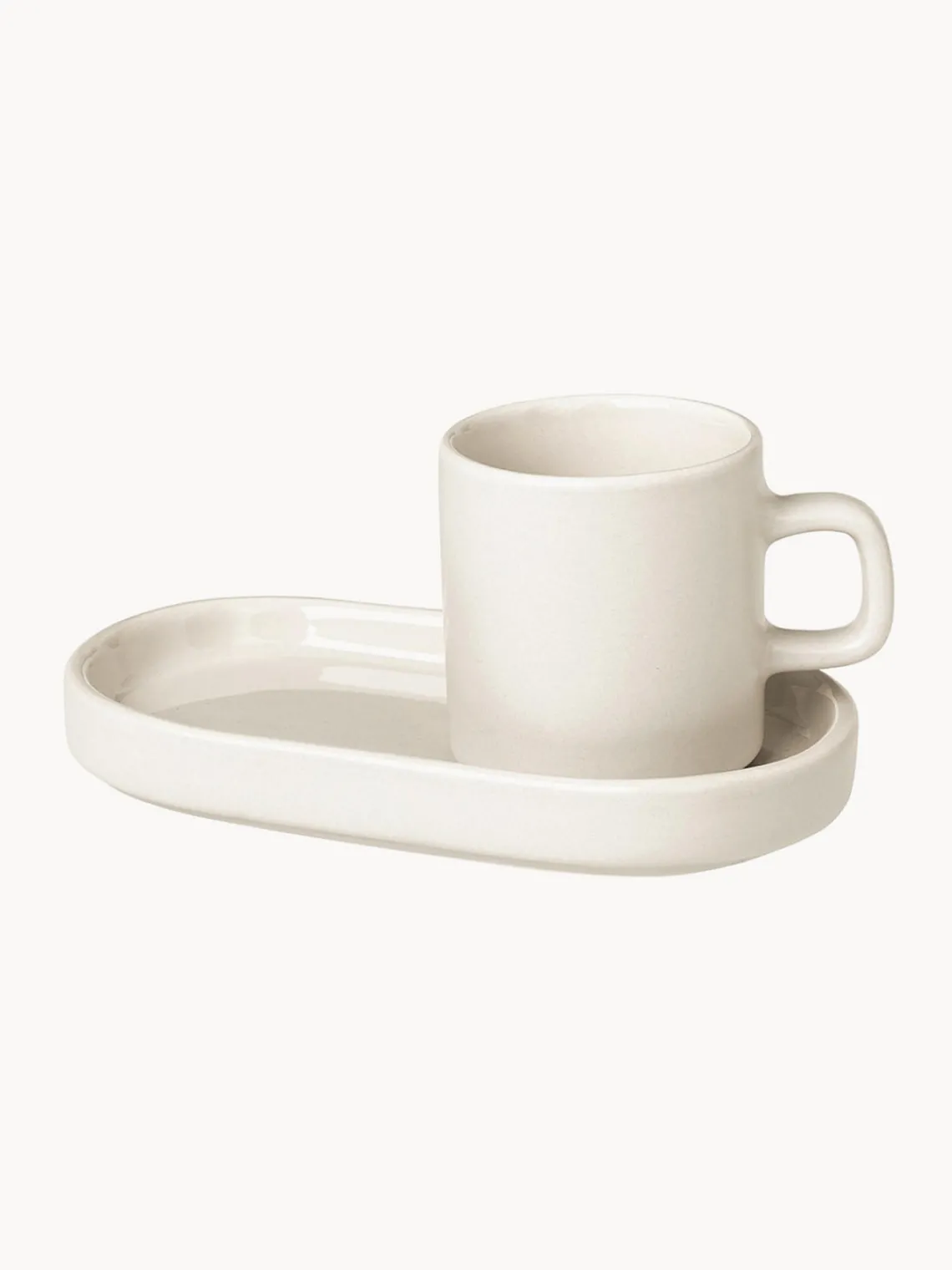 Outlet blomus Tasses à expresso avec sous-tasses Pilar, 2 pièces