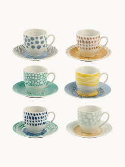 Outlet Villa D'Este Home Tivoli Tasses à expresso avec sous-tasses Marea, 6 élém.