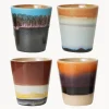 Online HKLIVING Tasses à expresso en céramique émaillée peinte à la main 70's , 4 élém.
