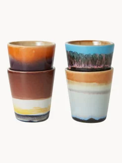 Online HKLIVING Tasses à expresso en céramique émaillée peinte à la main 70's , 4 élém.