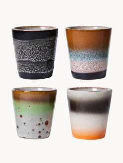 Best HKLIVING Tasses à expresso faites main en grès 70's, 4 élém.