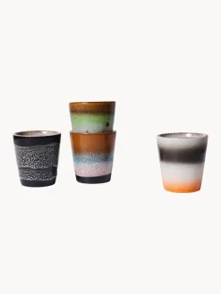 Best HKLIVING Tasses à expresso faites main en grès 70's, 4 élém.