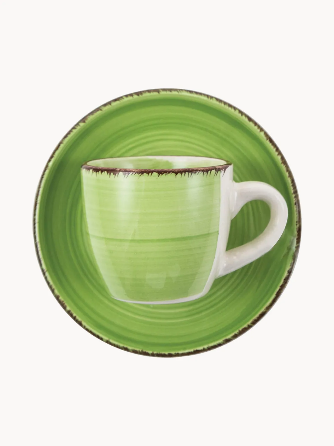 Best Villa D'Este Home Tivoli Tasses à expresso peintes à la main avec sous-tasses Baita, 6 élém. Multicolore