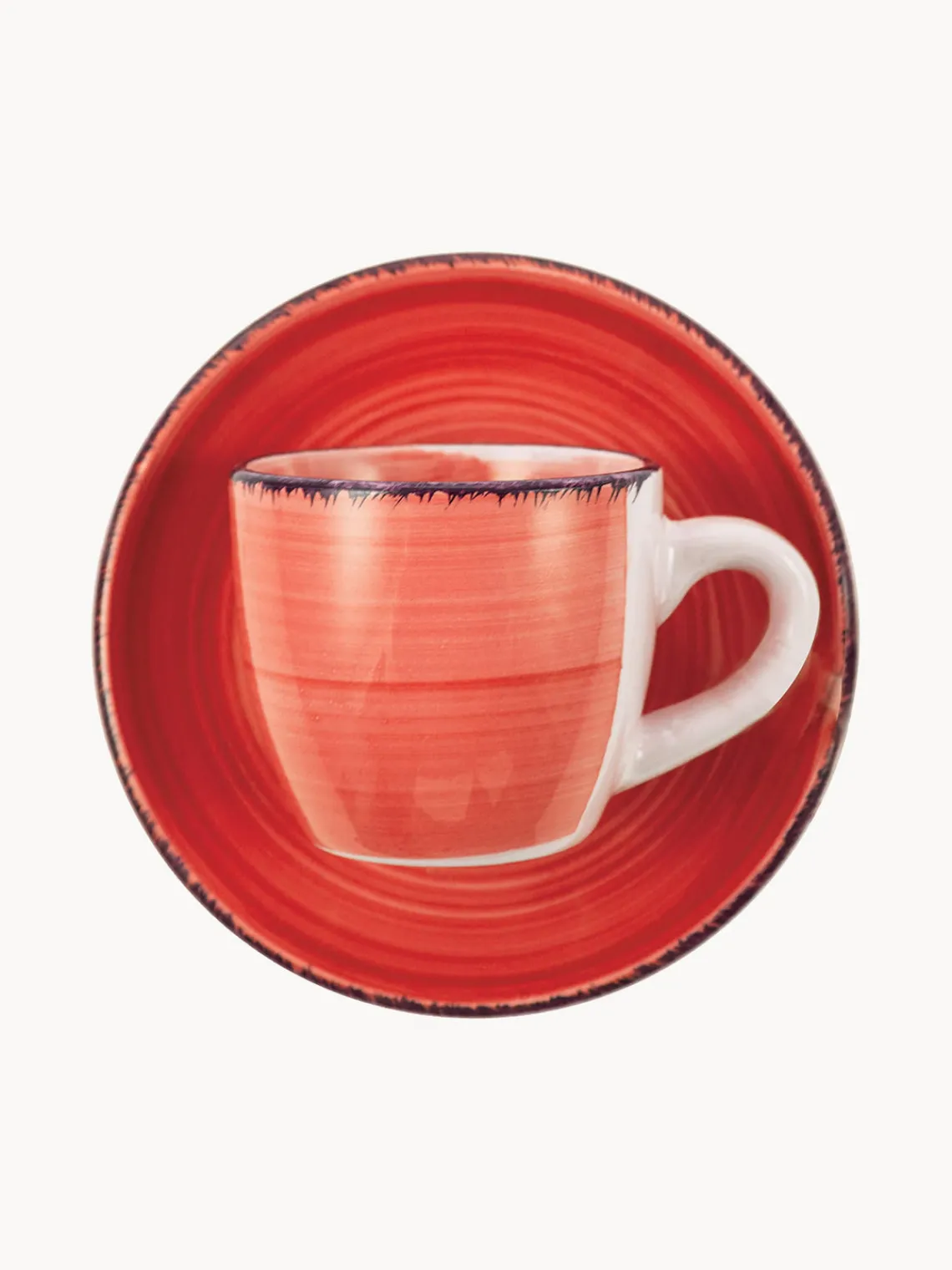 Best Villa D'Este Home Tivoli Tasses à expresso peintes à la main avec sous-tasses Baita, 6 élém. Multicolore