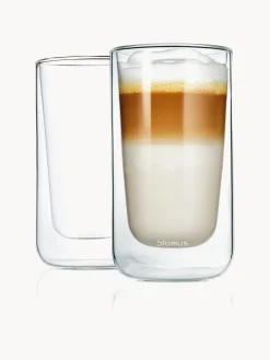 New blomus Tasses à macchiato double paroi Nero, 2 pièces