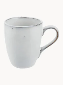 Outlet Broste Copenhagen Tasses à thé artisanales Nordic Sand, 250 ml, 6 pièces Gris clair, chiné