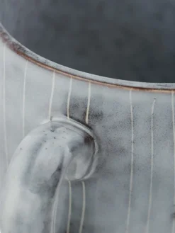 Online Broste Copenhagen Tasses à thé artisanales Nordic Sea, 400 ml, 6 pièces Gris-bleu, chiné