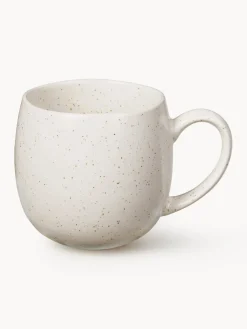 Clearance Broste Copenhagen Tasses à thé XL artisanales Nordic Vanilla, 2 pièces Blanc cassé, chiné