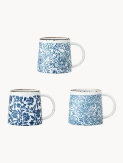 Discount Bloomingville Tasses artisanales avec motif floral Molly, 3 élém.