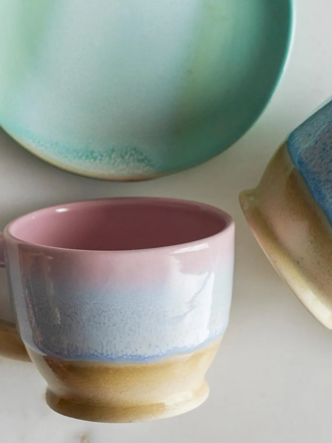 Sale Bloomingville Tasses artisanales avec émail réactif, 4 pièces