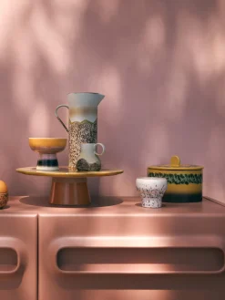 Discount HKLIVING Tasses artisanales en grès 70's, 2 élém. Tons beiges, blanc, bleu ciel