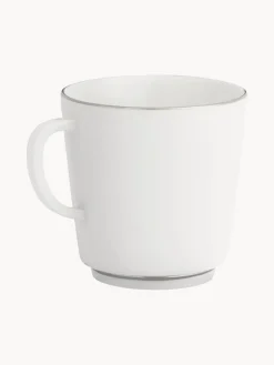 Clearance Meissen Tasses artisanales en porcelaine Vitruv, 2 pièces Blanc avec bord platine
