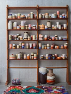 Sale HKLIVING Tasses artisanales 70's, 4 élém. Tons verts, tons beiges