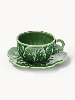 Sale BORDALLO PINHEIRO Tasses avec sous-tasses Cabbage, 4 pièces