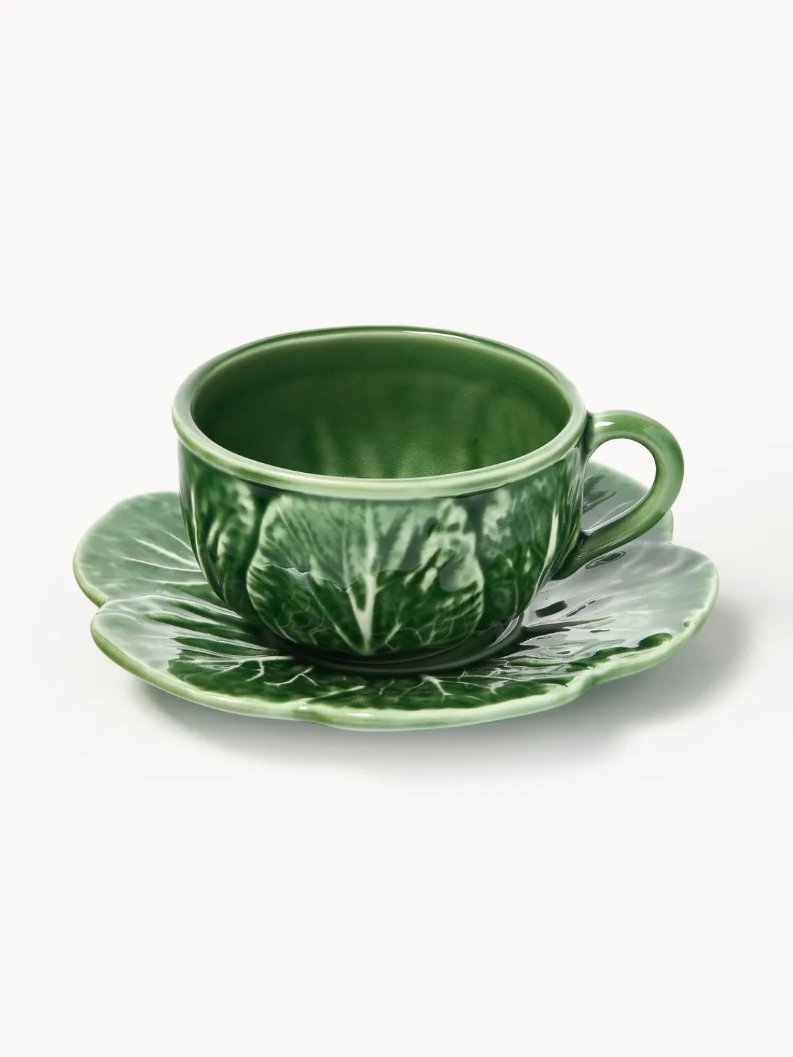 Sale BORDALLO PINHEIRO Tasses avec sous-tasses Cabbage, 4 pièces