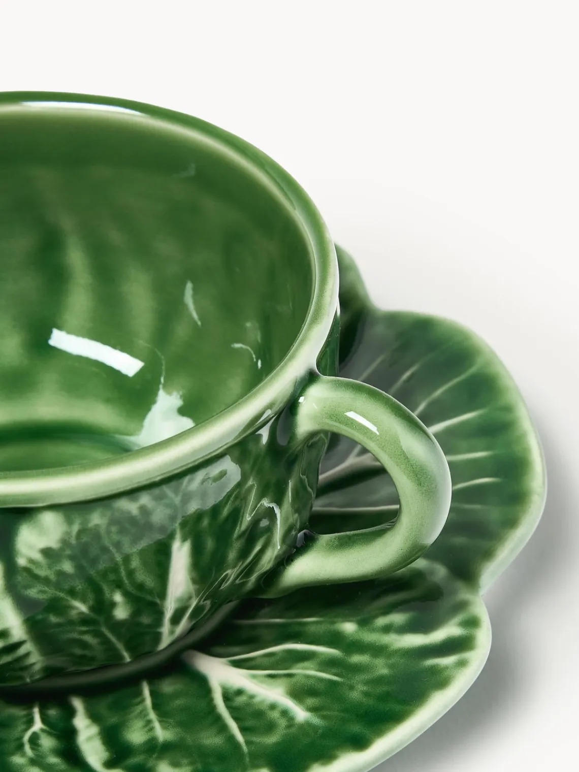 Sale BORDALLO PINHEIRO Tasses avec sous-tasses Cabbage, 4 pièces