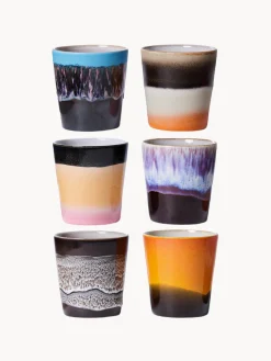 Fashion HKLIVING Tasses en céramique émaillée peinte à la main 70s Ceramic, 6 élém. Design 3