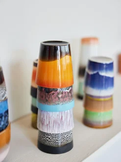 Fashion HKLIVING Tasses en céramique émaillée peinte à la main 70s Ceramic, 6 élém. Design 3