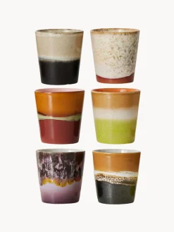 Online HKLIVING Tasses en céramique émaillée peinte à la main 70s Ceramic, 6 élém. Design 4