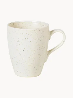 Fashion Broste Copenhagen Tasses rustiques artisanales Nordic Vanilla, 250 ml, 6 pièces Blanc crème, moucheté