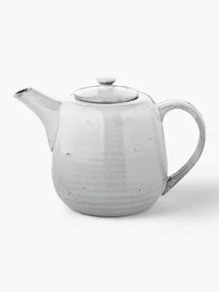 Clearance Broste Copenhagen Théière artisanale Nordic Sand, 1,3 L Gris clair, chiné
