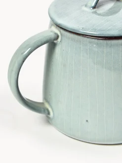 Discount Broste Copenhagen Théière artisanale Nordic Sea, 1 L Gris-bleu, chiné
