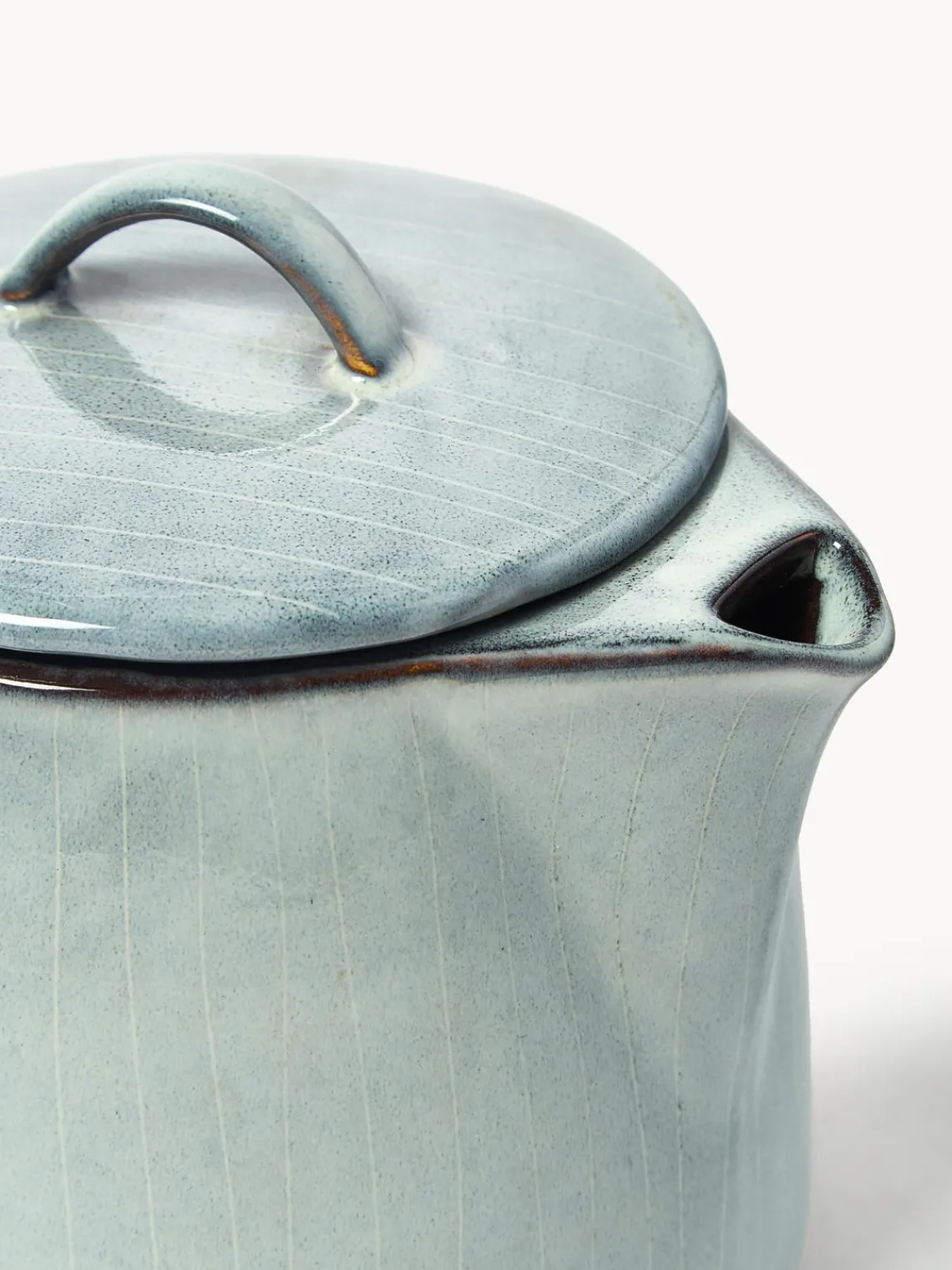 Discount Broste Copenhagen Théière artisanale Nordic Sea, 1 L Gris-bleu, chiné