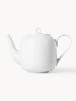 Discount Lyngby Porcelaen Théière en porcelaine avec motif texturé Rhombe, 1,9 L
