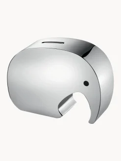 Fashion GEORG JENSEN Tirelire en acier inoxydable Moneyphant Argenté, polissage haute brillance