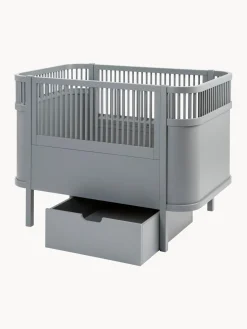 Outlet Sebra Tiroir de lit en bois avec roulettes Baby & Junior Gris foncé