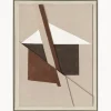 Sale Agave Toile encadrée peinte à la main Brown Shapes